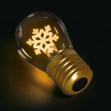 Legami Christmas Lightbulb - Shaped Table Lamp - Snowflakes