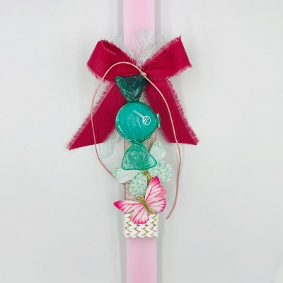 Λαμπάδα Lip Balm Καραμέλα & Κλιπ Πεταλούδες