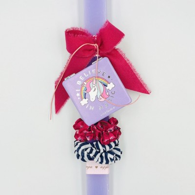 Λαμπάδα Καθρεφτάκι Μονόκερος & Scrunchies