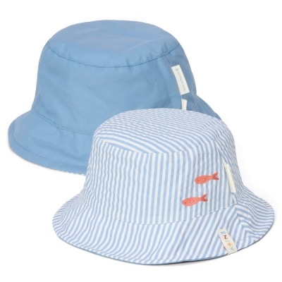 Παιδικό Καπέλο Διπλής Όψης Stripes Ocean Blue Νο2