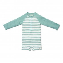Ολόσωμο Μακρυμάνικο Μαγιό Stripes Surf Mint Νο98/104