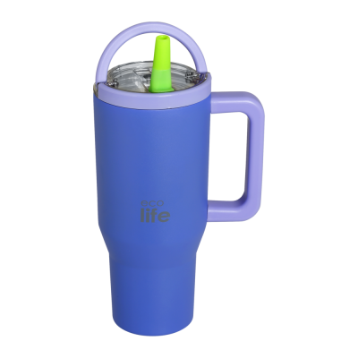 Ποτήρι Θερμός EcoLife Tumbler 2Handles Lid - Blue Purple 900ml