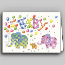 Ευχετήρια Κάρτα Baby Elephants