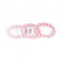 Hair Elastics/Bracelets Set - Pink