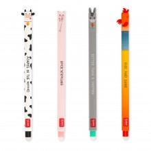Set of 4 Erasable Gel Pens - Sweet Farm
