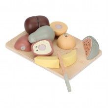 Ξύλινος Δίσκος Κοπής Με Φρούτα