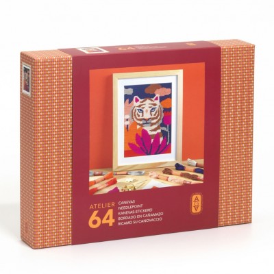 Atelier 64 - Σετ Κεντήματος Σε Καμβά "Τίγρης"