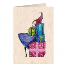 Ξύλινη Ευχετήρια Κάρτα Surprise