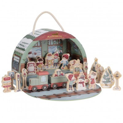 Ξύλινο Advent Calendar Christmas Train