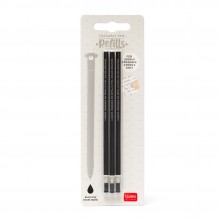 Erasable Gel Pens - Set of 3 Refills - Black Ink Erasable Gel Pens - Set of 3 Refills - Black Ink