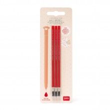 Erasable Gel Pens - Set of 3 Refills - Red Ink