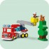 Fire Truck With Hose And Firefighter 10473