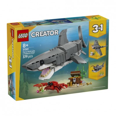 Fierce Shark With A Treasure Chest 31381