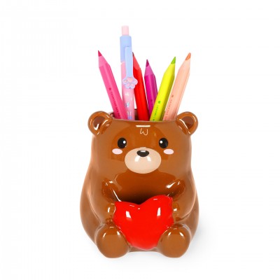 Legami Valentine - Pen Holder - Desk Friends - Teddy Bear