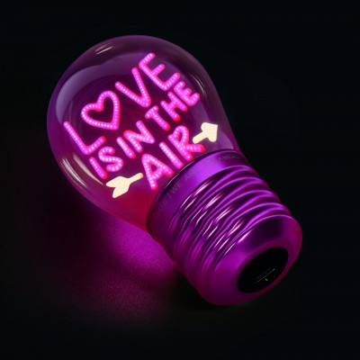 Legami Valentine - Lightbulb - Shaped Table Lamp - Love is in the Air