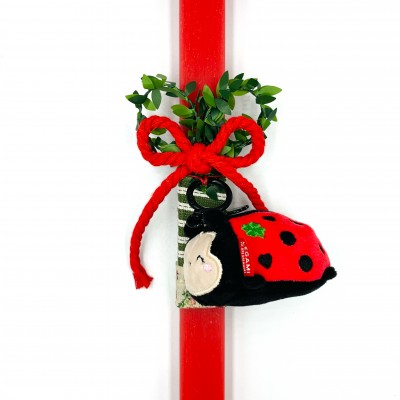 Λαμπάδα Μπρελόκ Λούτρινη Πασχαλίτσα