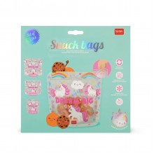 Set of 3 Reusable Snack Bags - Unicorn