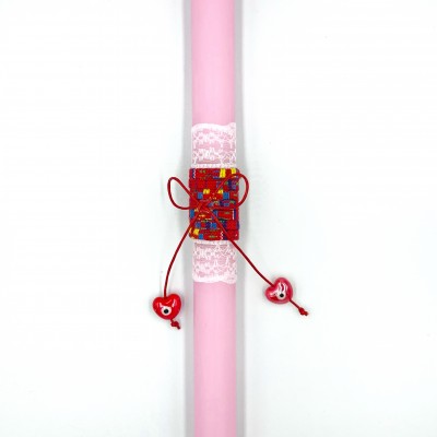 Λαμπάδα Καρδιές Ματάκι