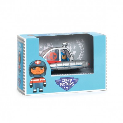 Crazy Motors Αυτοκίνητο Με Φιγούρα Space Ambulance