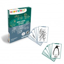 Kidywolf 60 Κάρτες Για Τα Mini Tablet Ζωγραφικής - Animals Around Τhe World & Oceans & Pirates