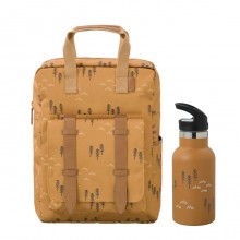 Παιδικό Σακίδιο Πλάτης Woods Spruce Yellow Small + Παγούρι Θερμός Ανοξείδωτο 350ml