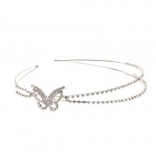 Στέκα Μαλλιών Με Στρας Πεταλούδα